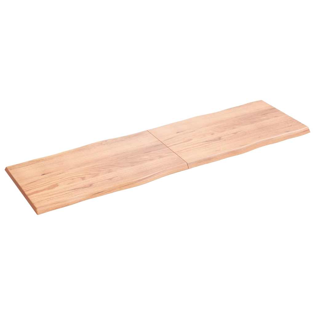 Tafelblad natuurlijke rand 200x60x(2-4) cm eikenhout lichtbruin is nu te koop bij PeponiXL, paradijselijk wonen!