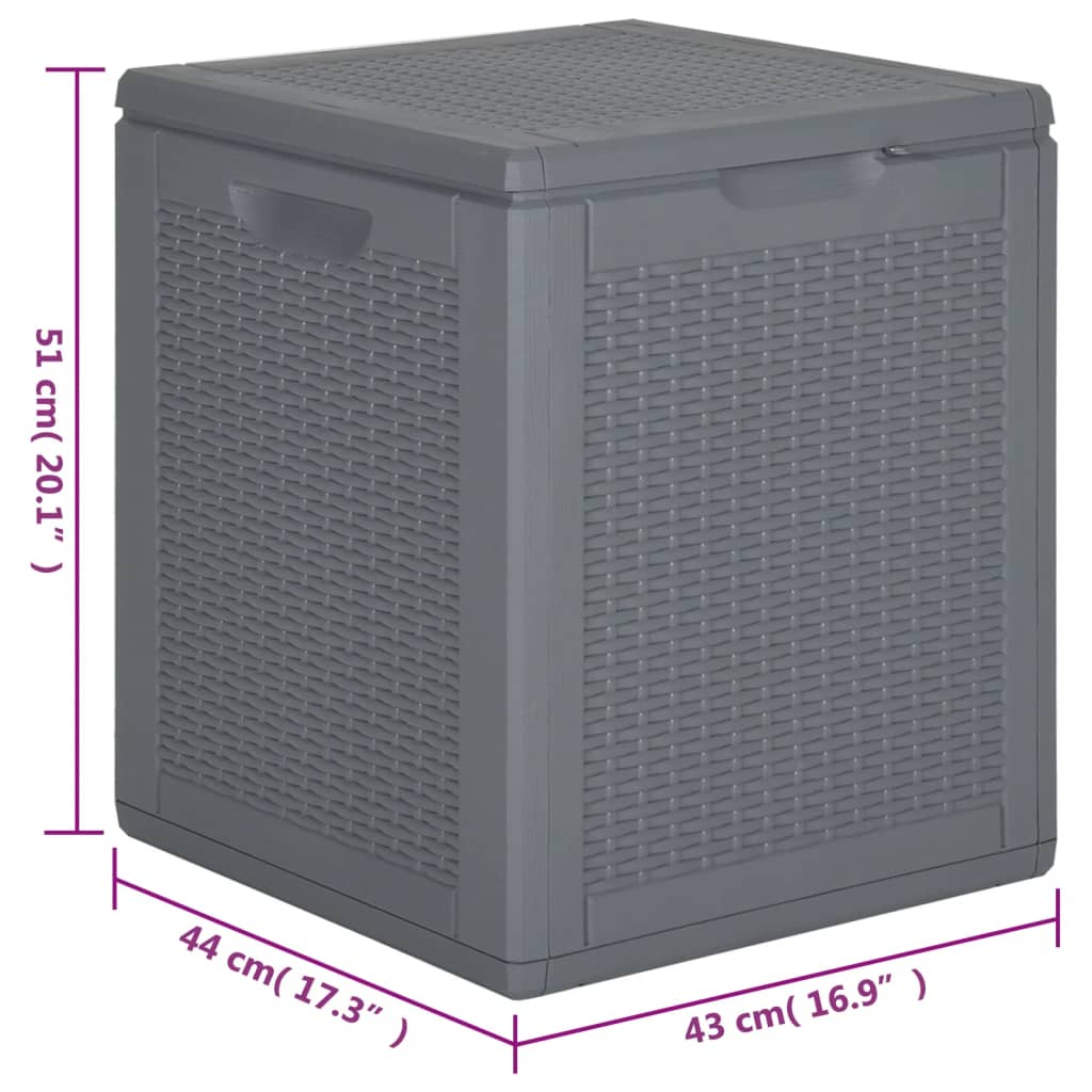 Tuinbox 90 L PP rattan grijs is nu te koop bij PeponiXL, paradijselijk wonen!