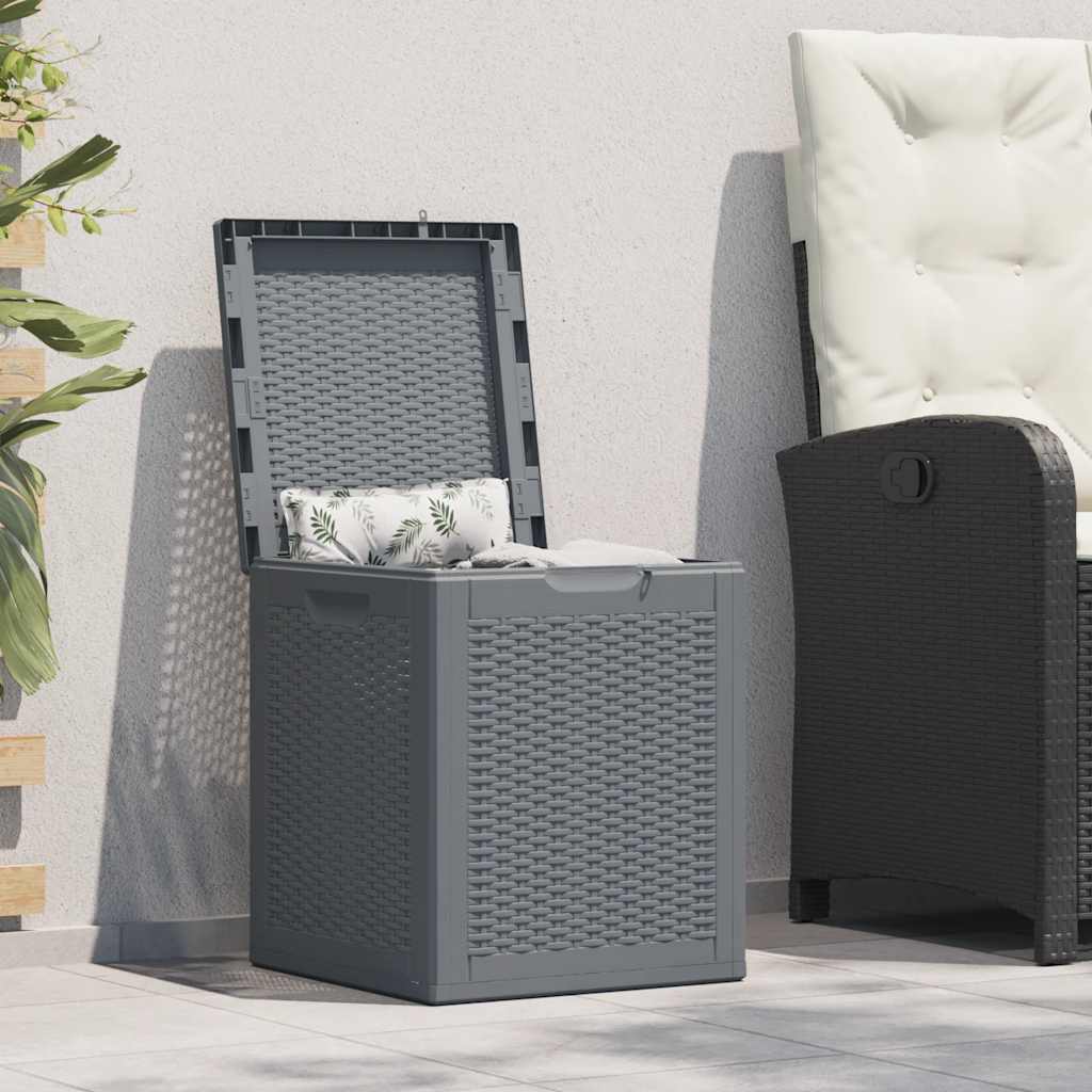 Tuinbox 90 L PP rattan grijs is nu te koop bij PeponiXL, paradijselijk wonen!