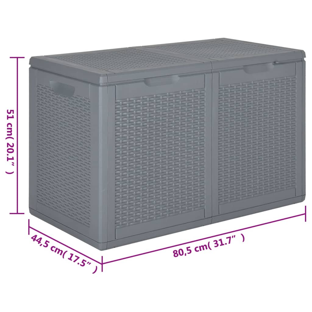 Tuinbox 180 L PP rattan grijs is nu te koop bij PeponiXL, paradijselijk wonen!