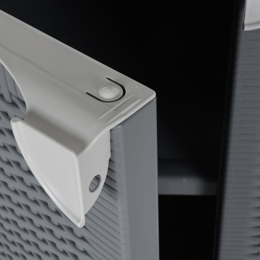 Tuinkast 65x45x88 cm polypropeen rattan grijs is nu te koop bij PeponiXL, paradijselijk wonen!