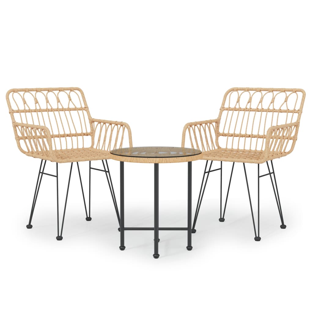 3-delige Tuinset poly rattan is nu te koop bij PeponiXL, paradijselijk wonen!