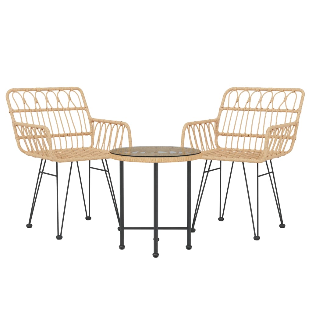 3-delige Tuinset poly rattan is nu te koop bij PeponiXL, paradijselijk wonen!