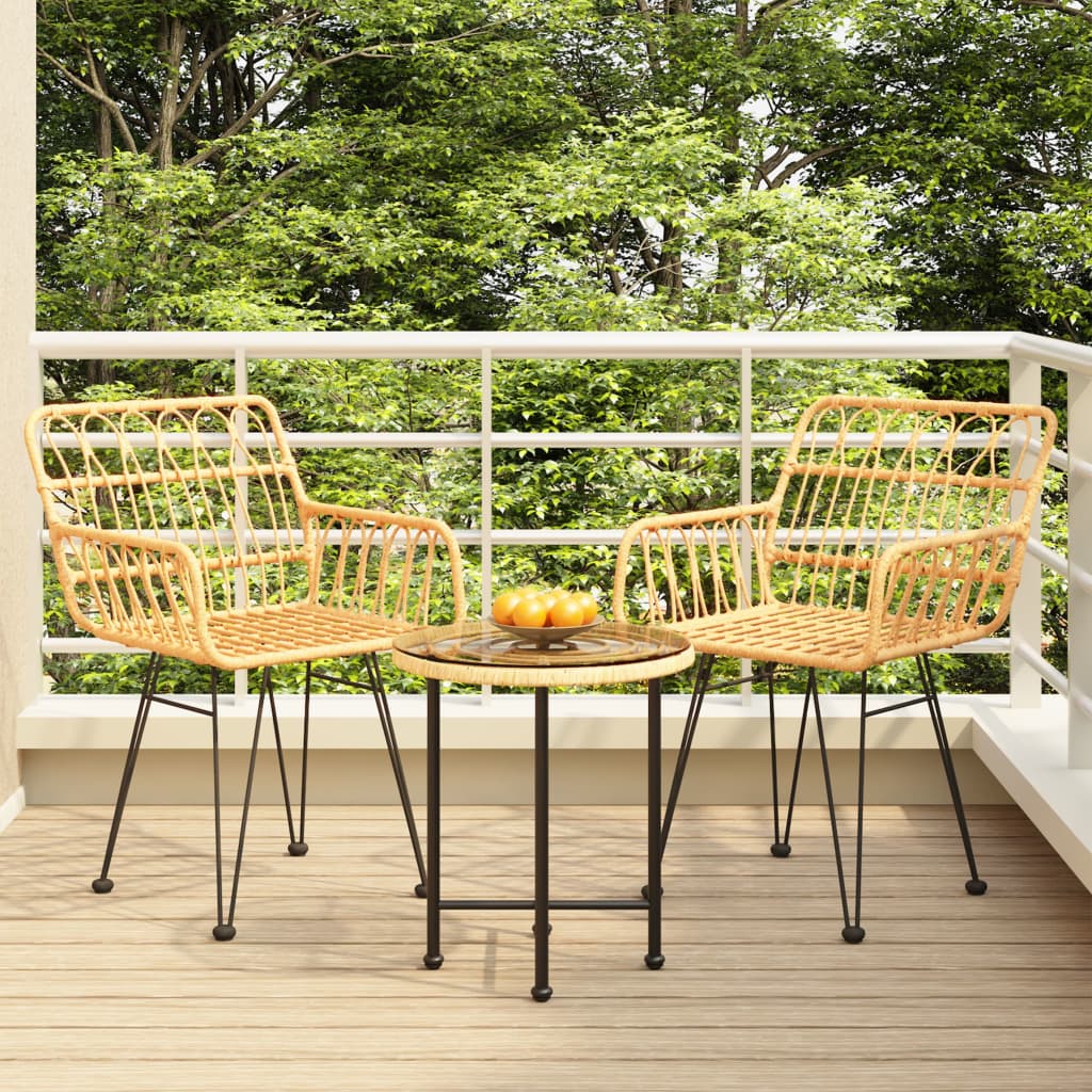 3-delige Tuinset poly rattan is nu te koop bij PeponiXL, paradijselijk wonen!
