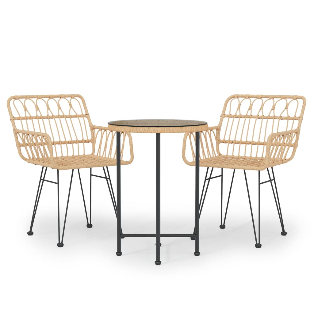 3-delige Tuinset poly rattan is nu te koop bij PeponiXL, paradijselijk wonen!