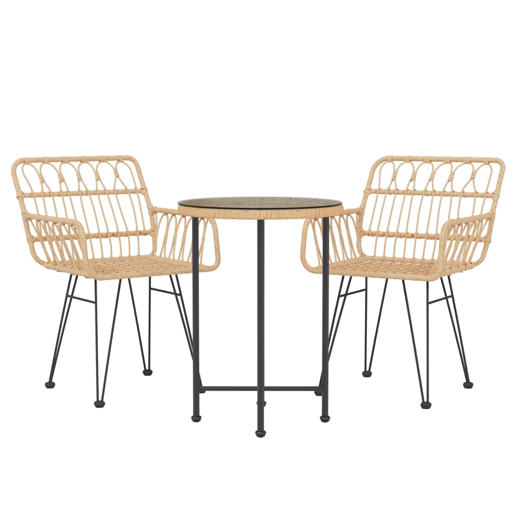 3-delige Tuinset poly rattan is nu te koop bij PeponiXL, paradijselijk wonen!