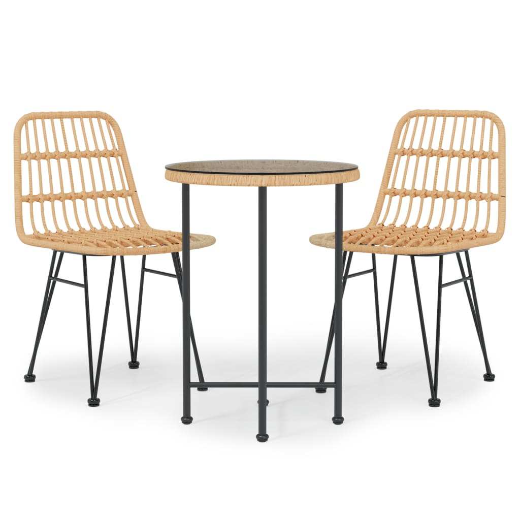 3-delige Tuinset poly rattan is nu te koop bij PeponiXL, paradijselijk wonen!