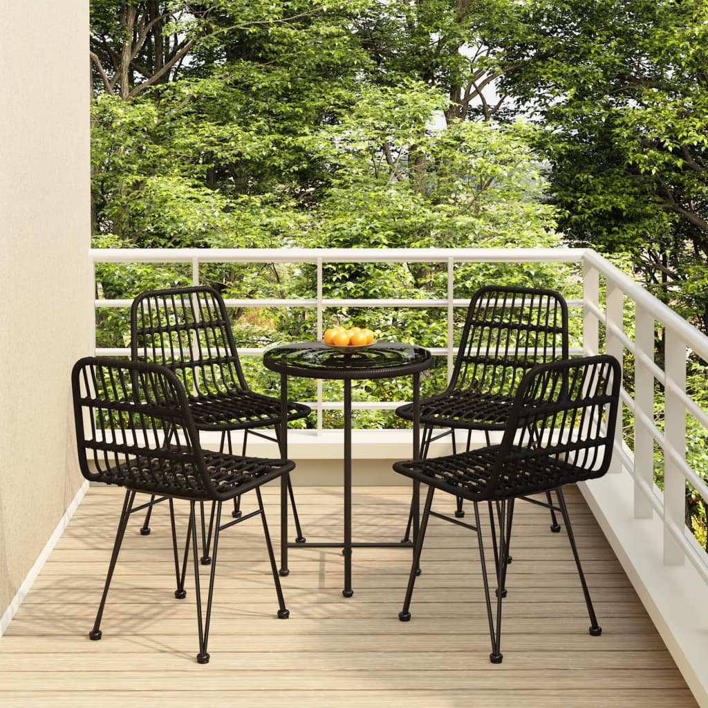 5-delige Tuinset poly rattan zwart is nu te koop bij PeponiXL, paradijselijk wonen!