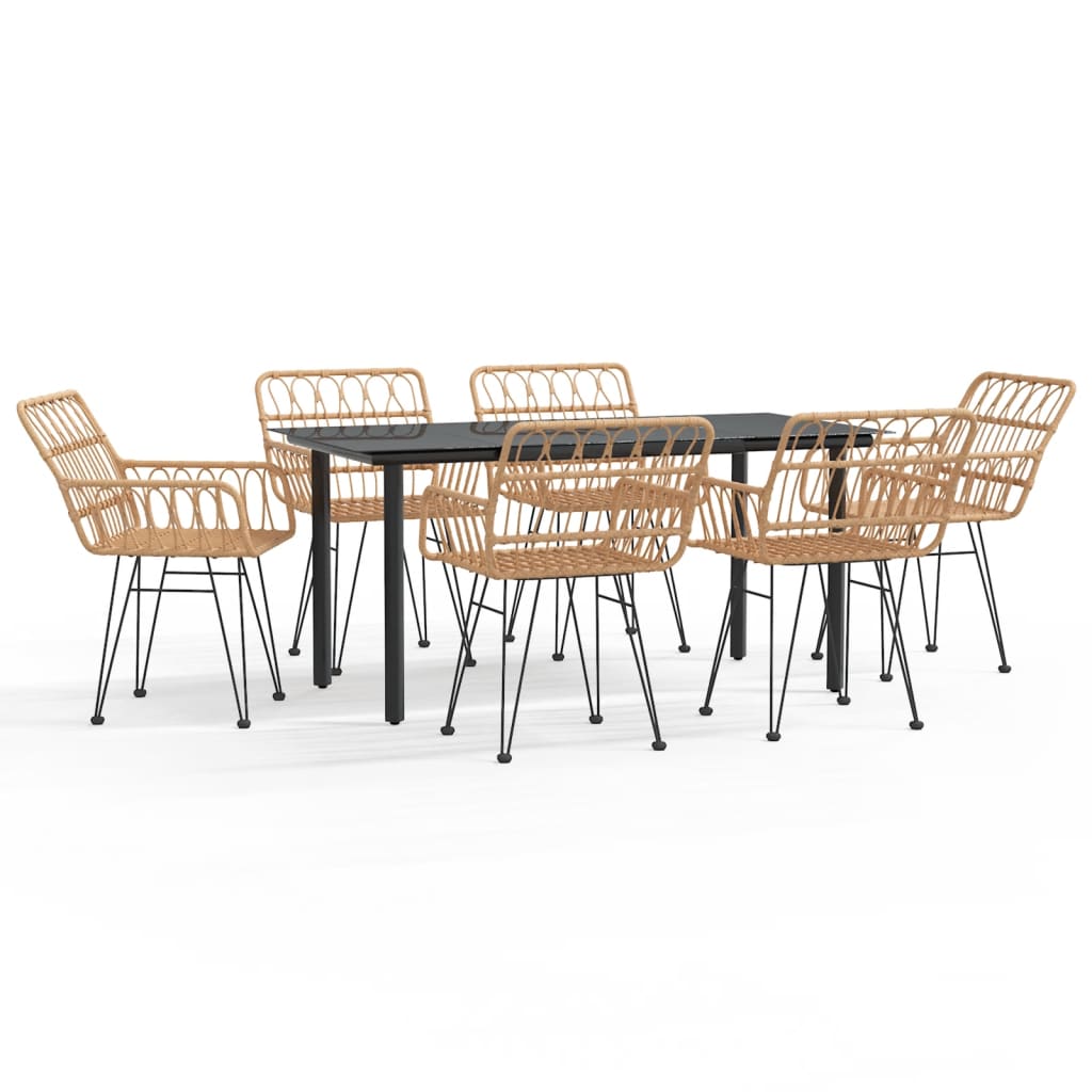 7-delige Tuinset poly rattan is nu te koop bij PeponiXL, paradijselijk wonen!