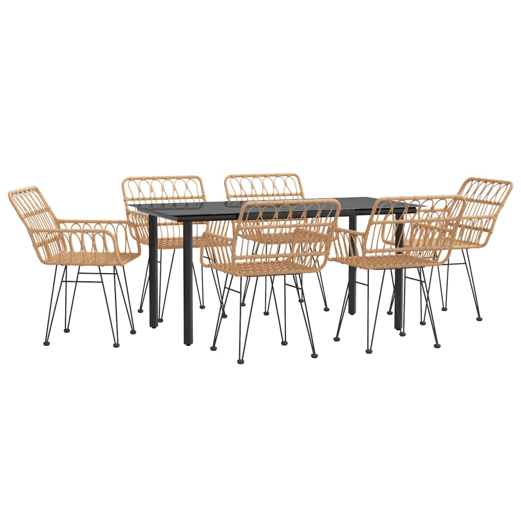 7-delige Tuinset poly rattan is nu te koop bij PeponiXL, paradijselijk wonen!
