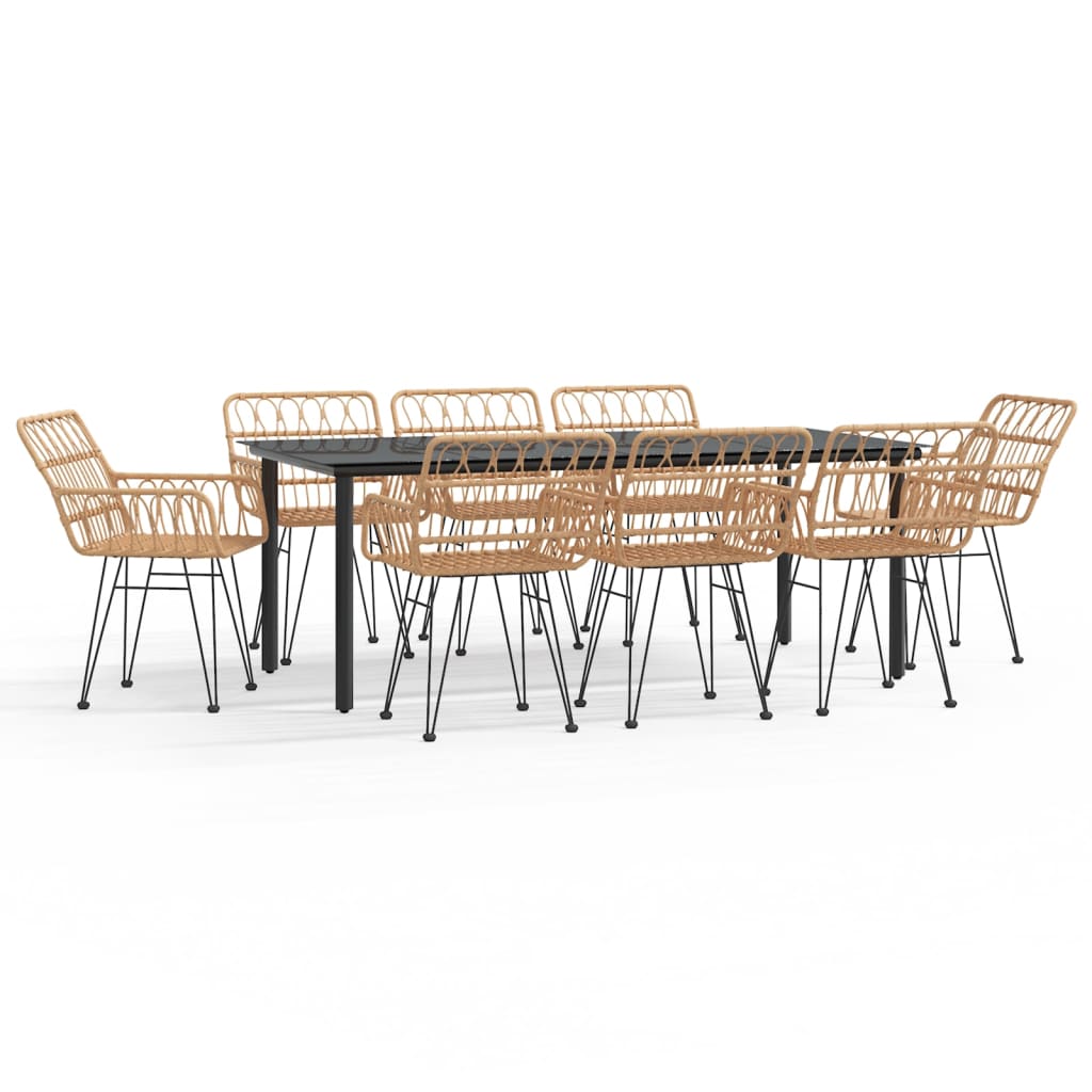 9-delige Tuinset poly rattan