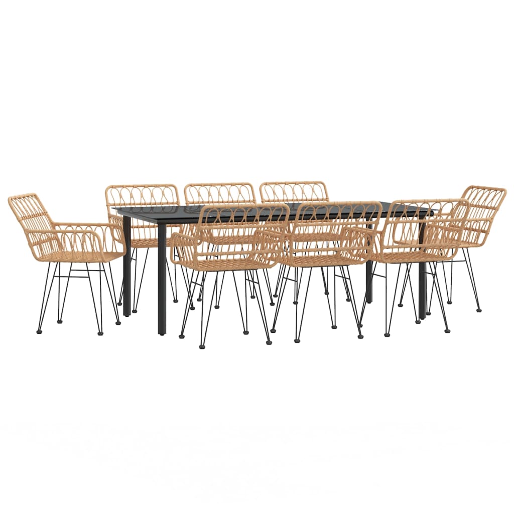 9-delige Tuinset poly rattan