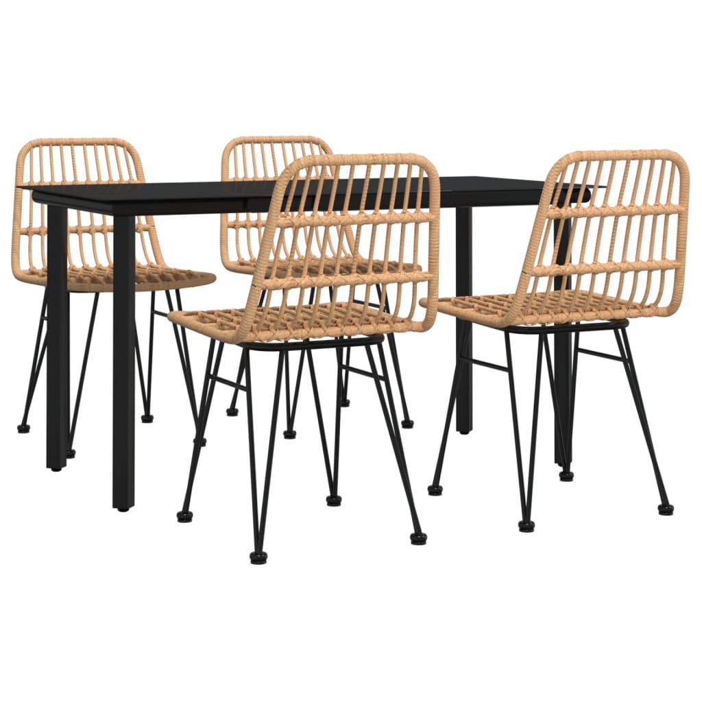 5-delige Tuinset poly rattan is nu te koop bij PeponiXL, paradijselijk wonen!