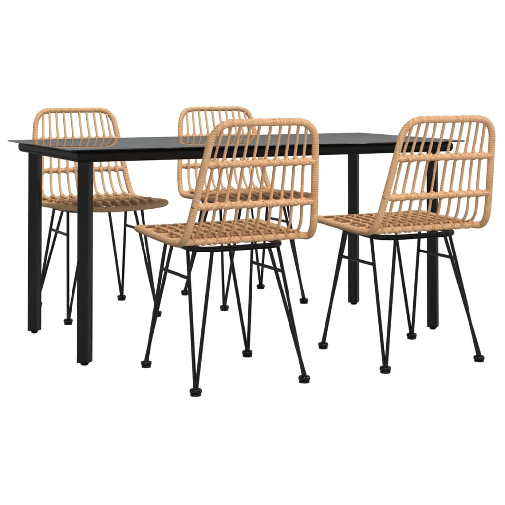 5-delige Tuinset poly rattan is nu te koop bij PeponiXL, paradijselijk wonen!