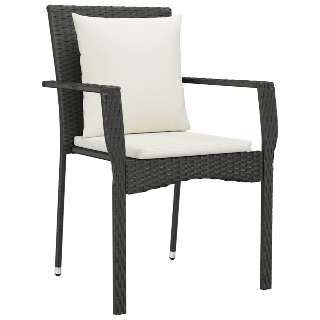 7-delige Tuinset met kussens poly rattan zwart is nu te koop bij PeponiXL, paradijselijk wonen!