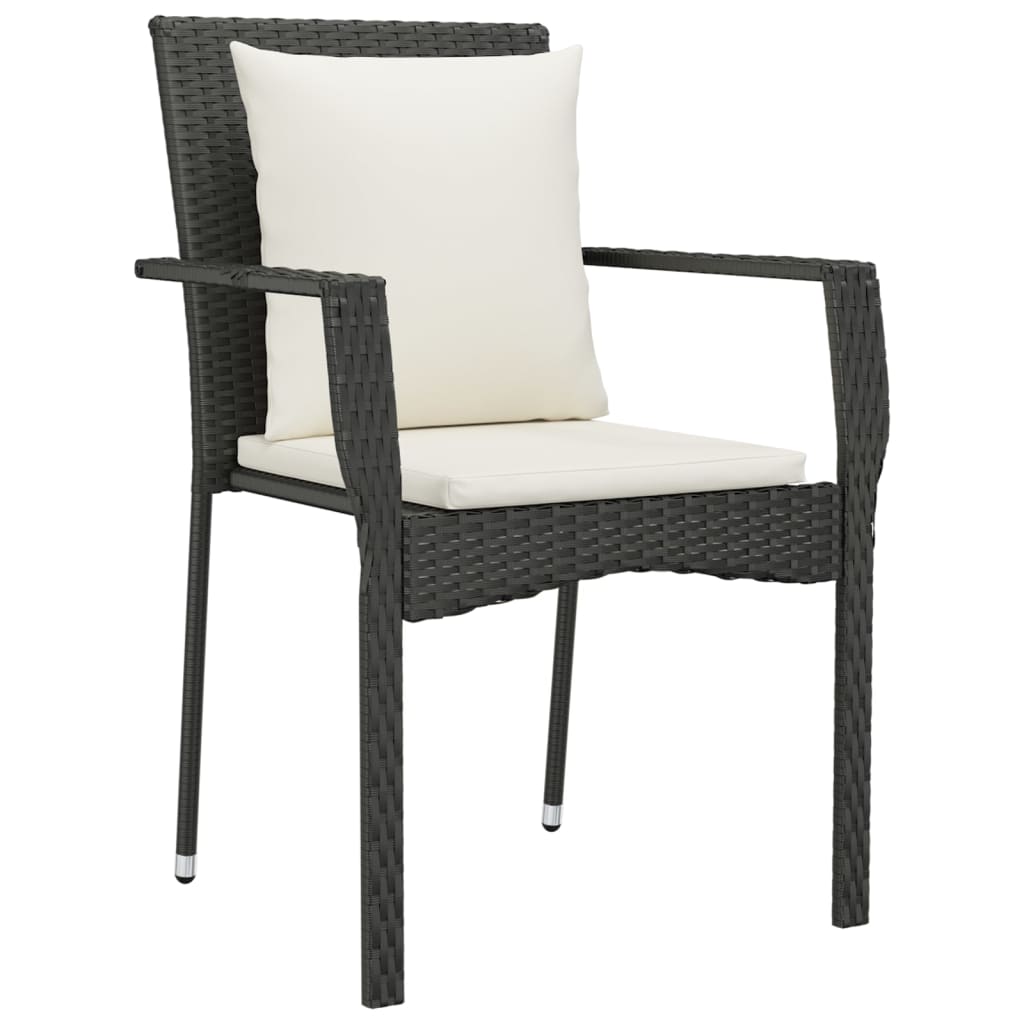 7-delige Tuinset met kussens poly rattan zwart is nu te koop bij PeponiXL, paradijselijk wonen!