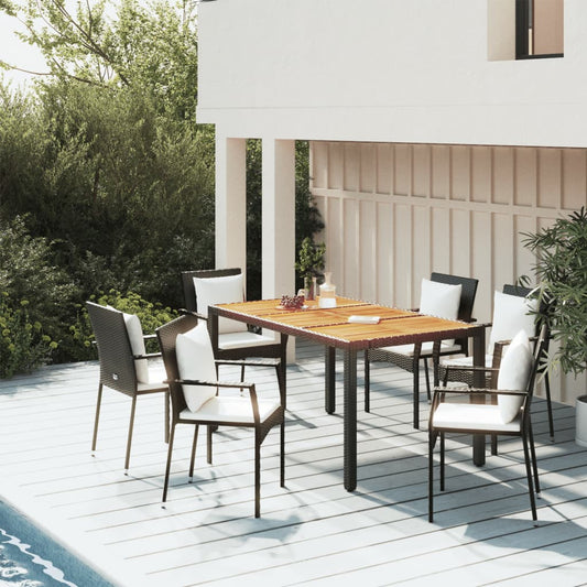 5-delige Tuinset met kussens poly rattan zwart is nu te koop bij PeponiXL, paradijselijk wonen!