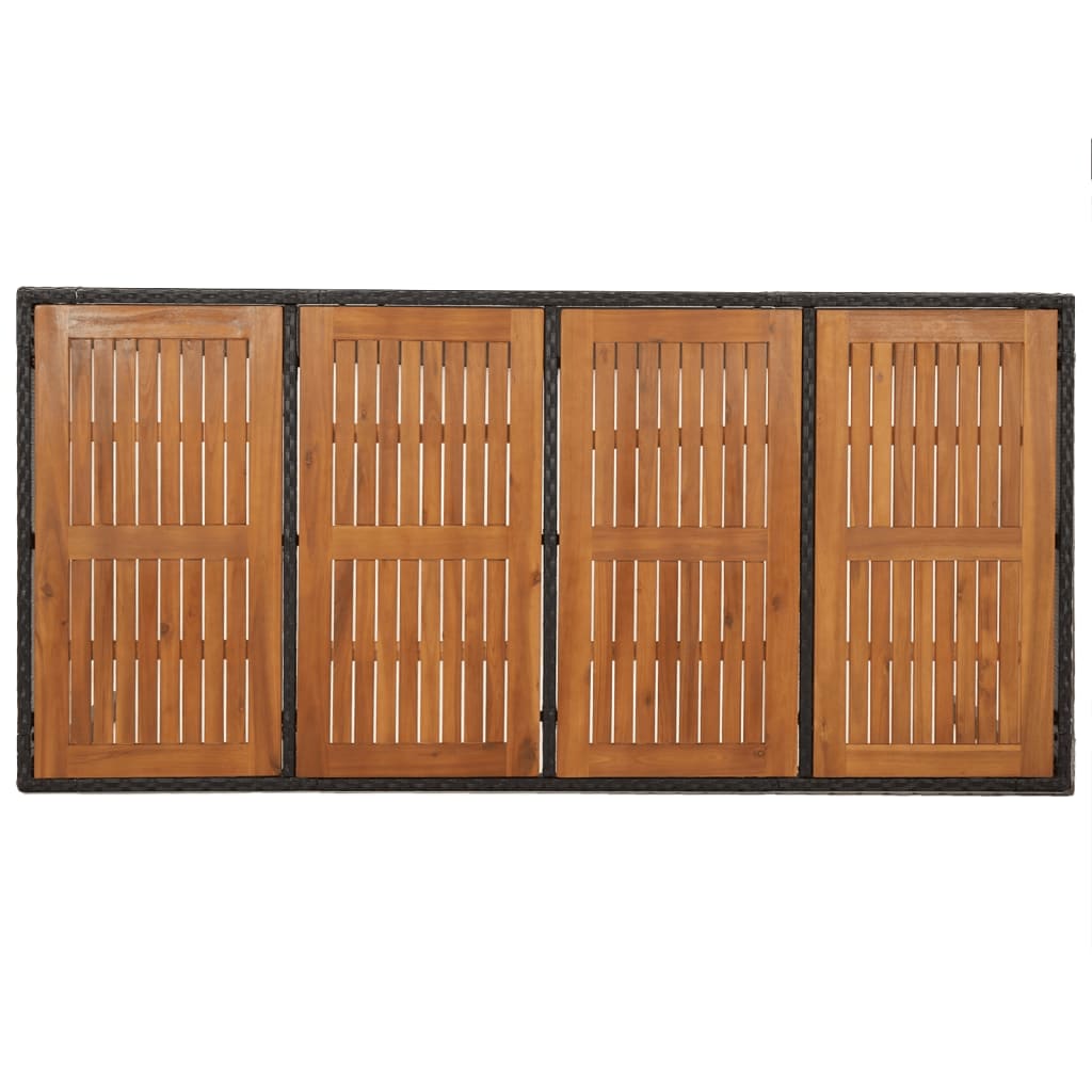 9-delige Tuinset poly rattan zwart is nu te koop bij PeponiXL, paradijselijk wonen!