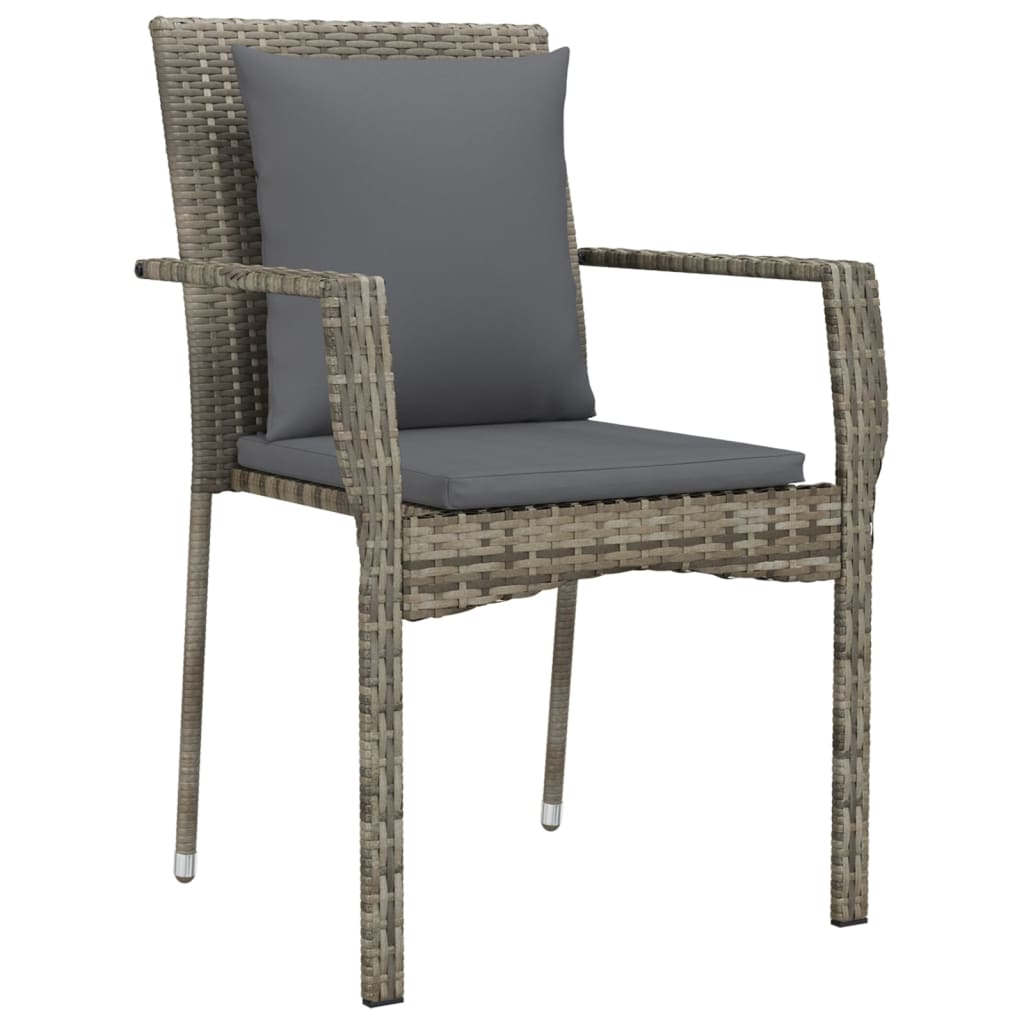 7-delige Tuinset met kussens poly rattan grijs is nu te koop bij PeponiXL, paradijselijk wonen!