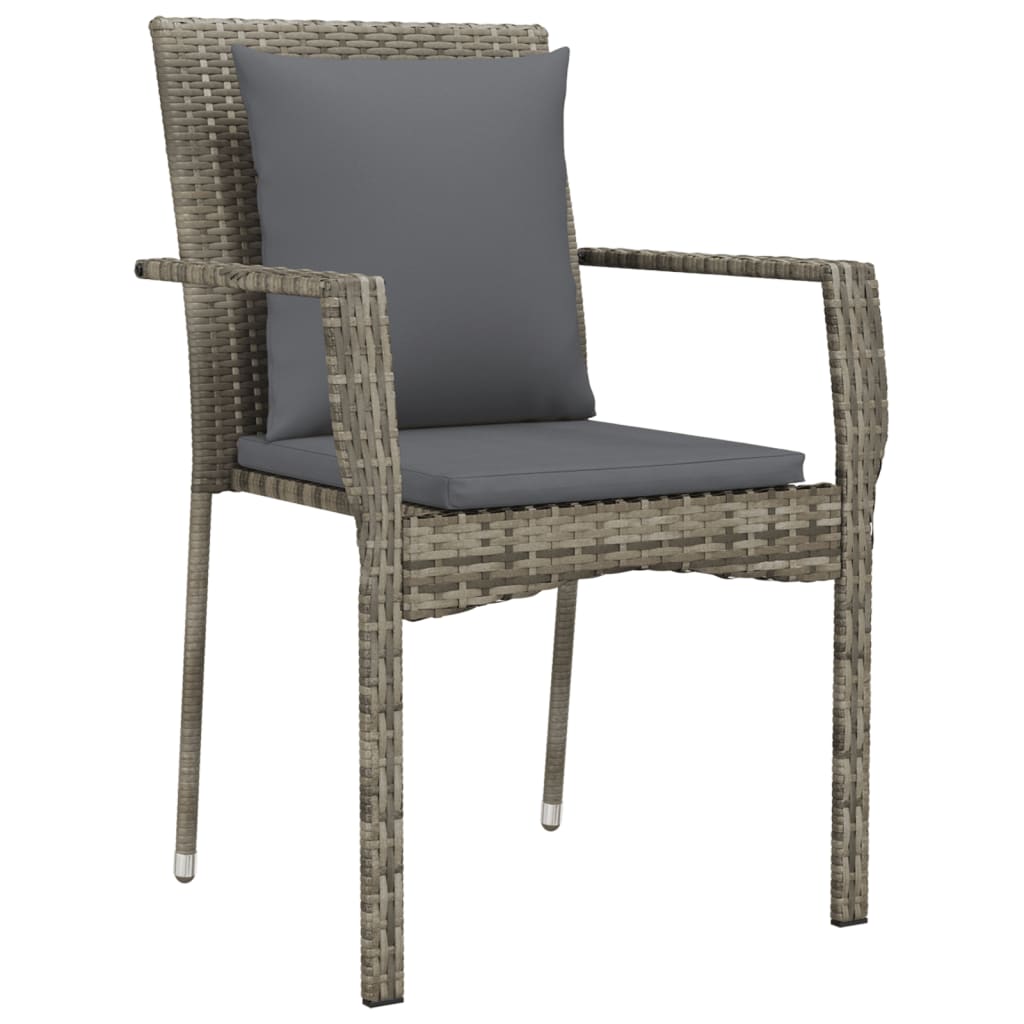 9-delige Tuinset met kussens poly rattan grijs is nu te koop bij PeponiXL, paradijselijk wonen!