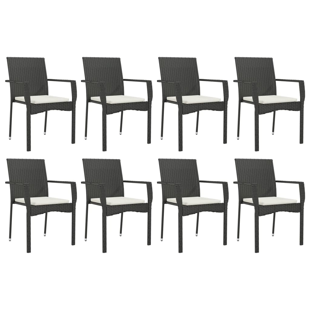 9-delige Tuinset poly rattan zwart is nu te koop bij PeponiXL, paradijselijk wonen!