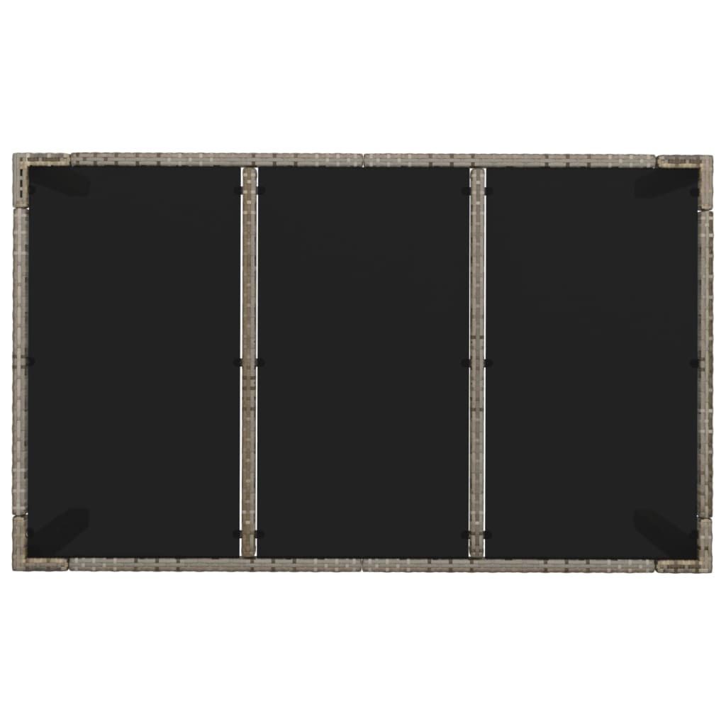 7-delige Tuinset met kussens poly rattan grijs