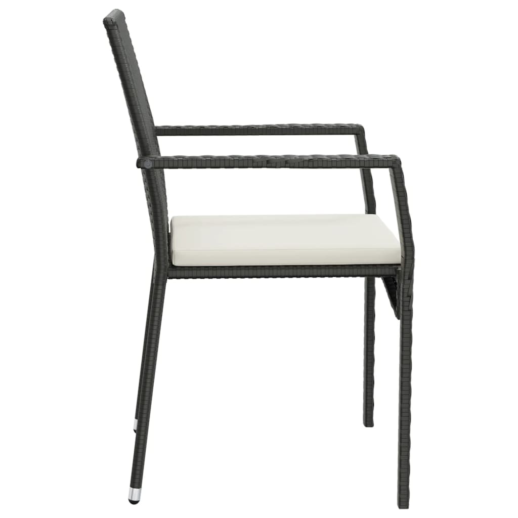 5-delige Tuinset met kussens poly rattan zwart is nu te koop bij PeponiXL, paradijselijk wonen!
