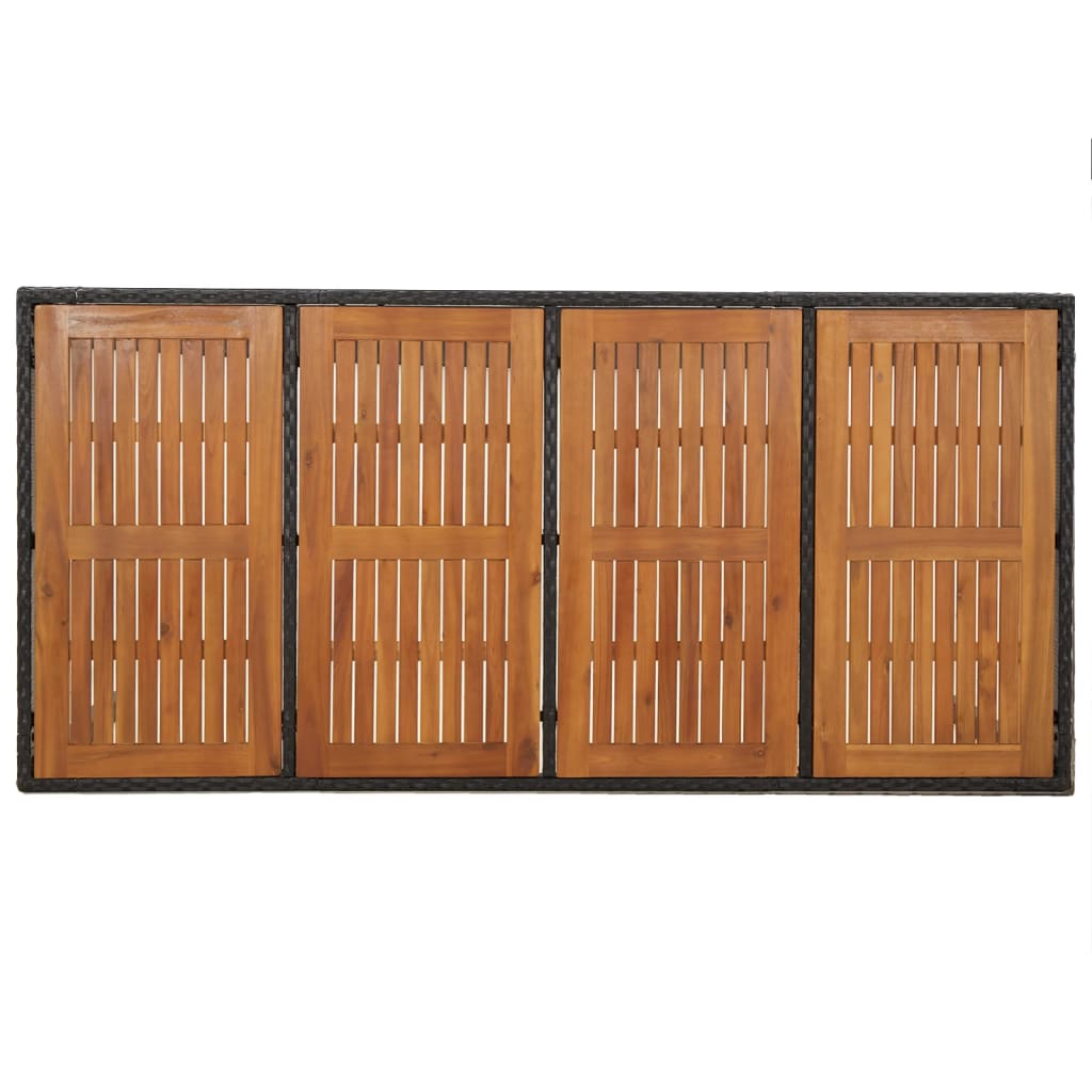 7-delige Tuinset met kussens poly rattan zwart is nu te koop bij PeponiXL, paradijselijk wonen!