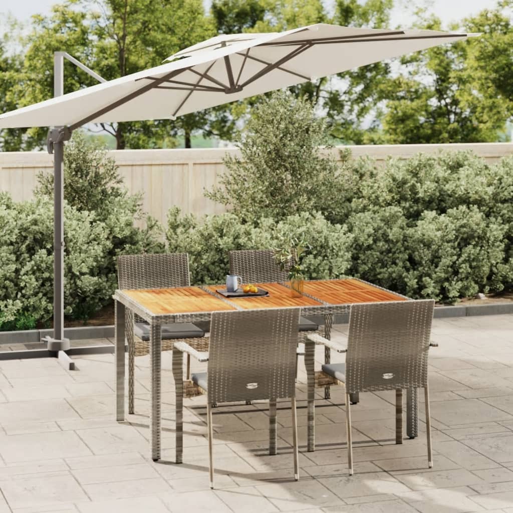 5-delige Tuinset met kussens poly rattan grijs is nu te koop bij PeponiXL, paradijselijk wonen!