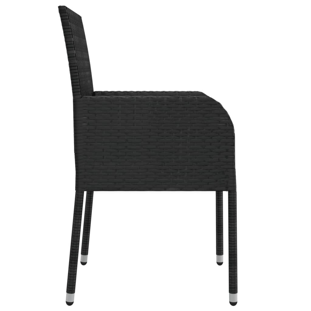 5-delige Tuinset met kussens poly rattan zwart is nu te koop bij PeponiXL, paradijselijk wonen!