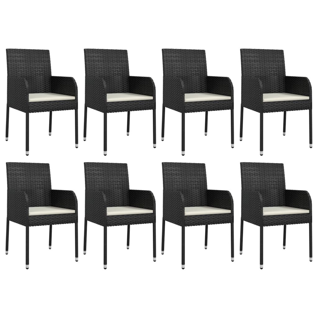 9-delige Tuinset poly rattan zwart is nu te koop bij PeponiXL, paradijselijk wonen!