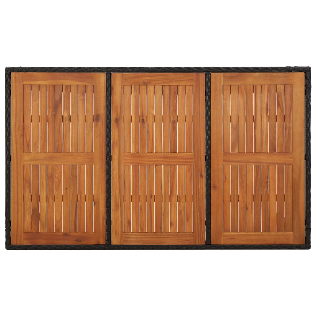 7-delige Tuinset met kussens poly rattan zwart is nu te koop bij PeponiXL, paradijselijk wonen!