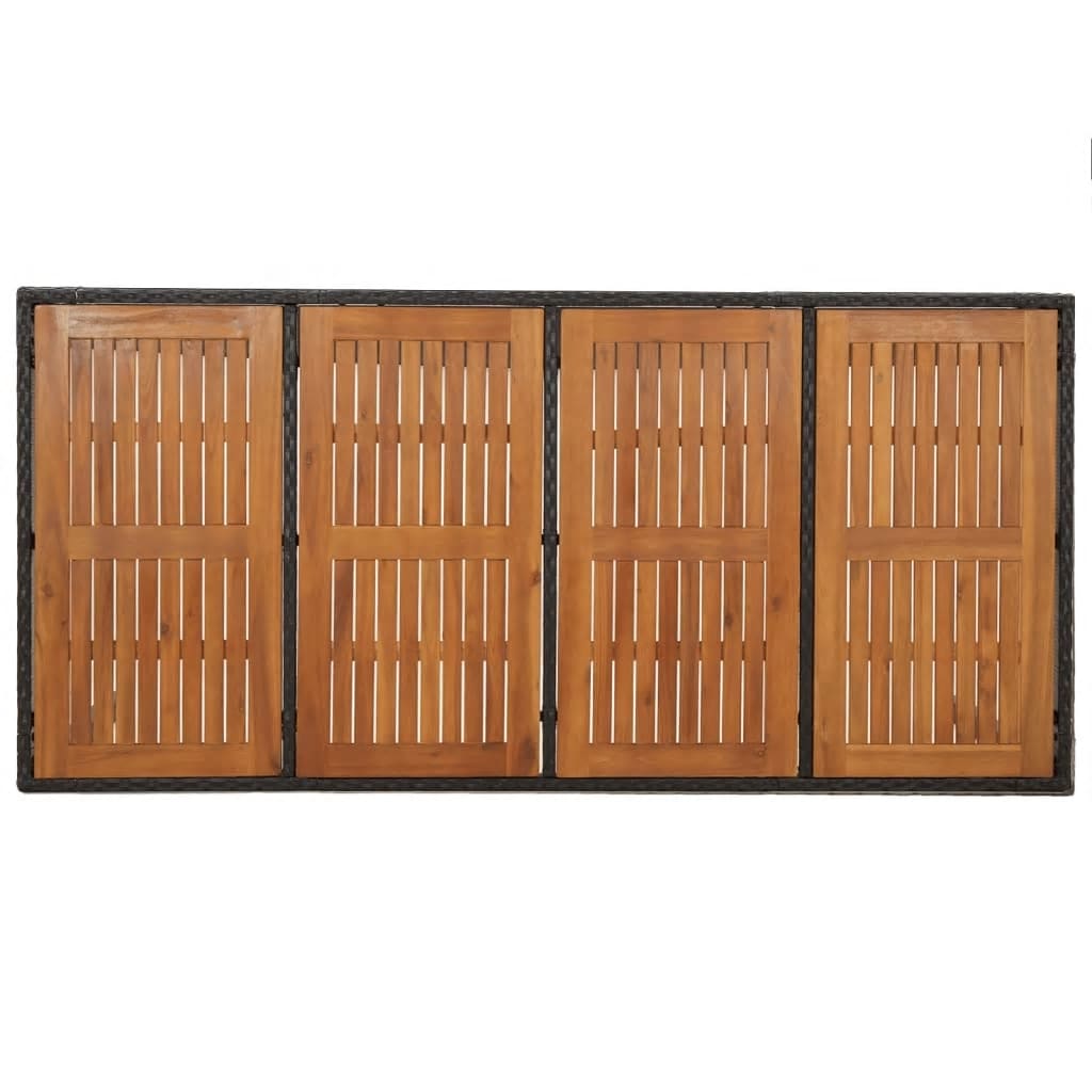 7-delige Tuinset met kussens poly rattan zwart is nu te koop bij PeponiXL, paradijselijk wonen!