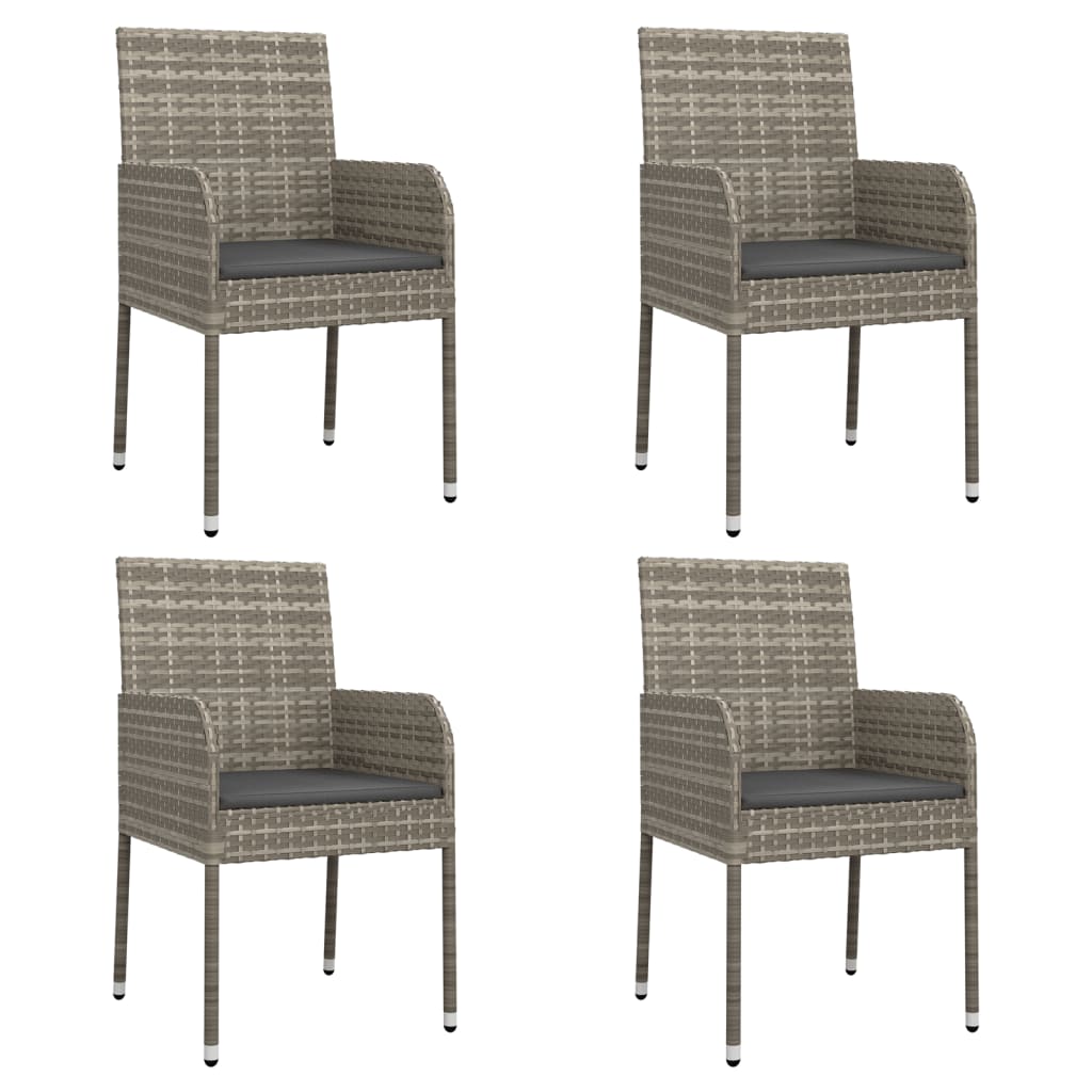 5-delige Tuinset met kussens poly rattan grijs is nu te koop bij PeponiXL, paradijselijk wonen!