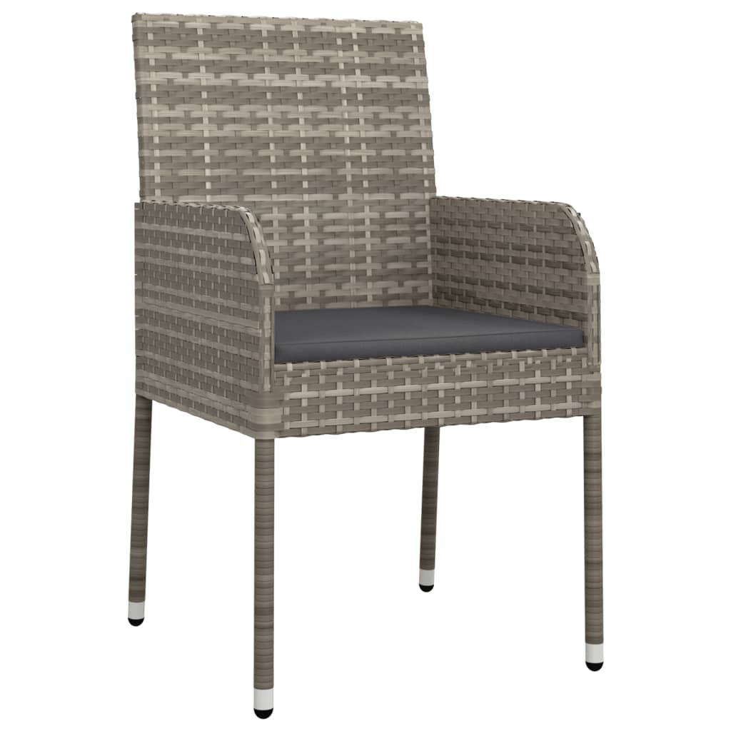 5-delige Tuinset met kussens poly rattan grijs is nu te koop bij PeponiXL, paradijselijk wonen!