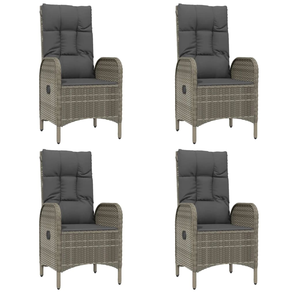 7-delige Tuinset met kussens poly rattan grijs is nu te koop bij PeponiXL, paradijselijk wonen!