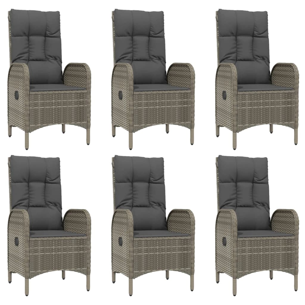 9-delige Tuinset met kussens poly rattan grijs is nu te koop bij PeponiXL, paradijselijk wonen!