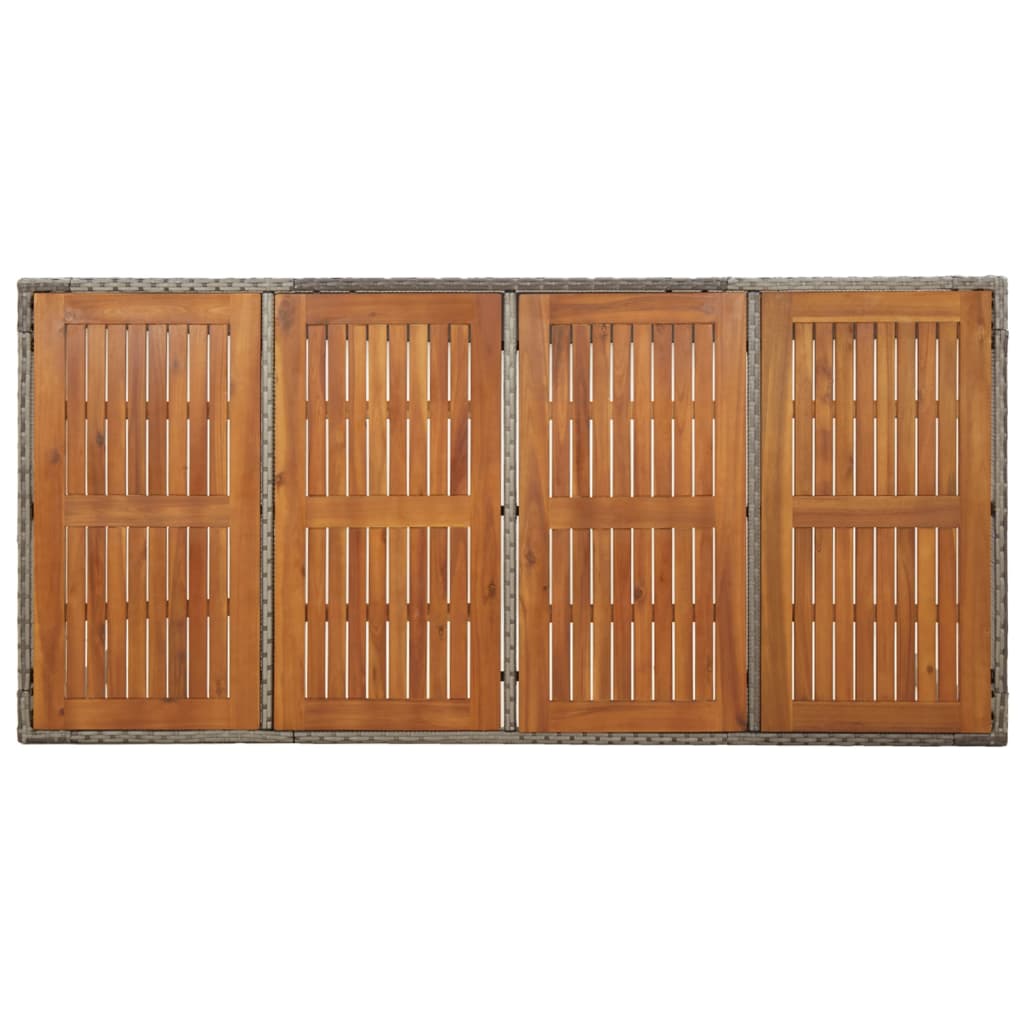 9-delige Tuinset met kussens poly rattan grijs is nu te koop bij PeponiXL, paradijselijk wonen!