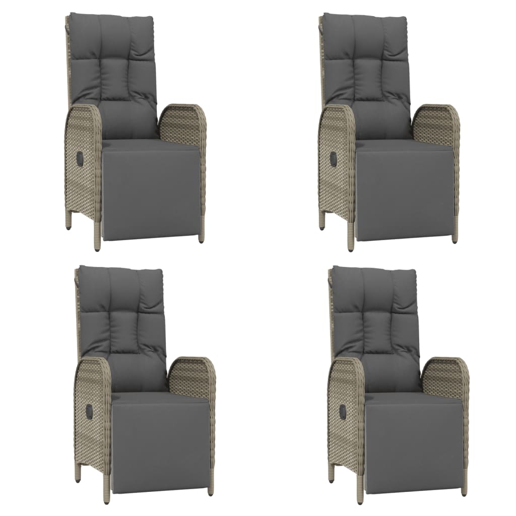 5-delige Tuinset met kussens poly rattan grijs is nu te koop bij PeponiXL, paradijselijk wonen!