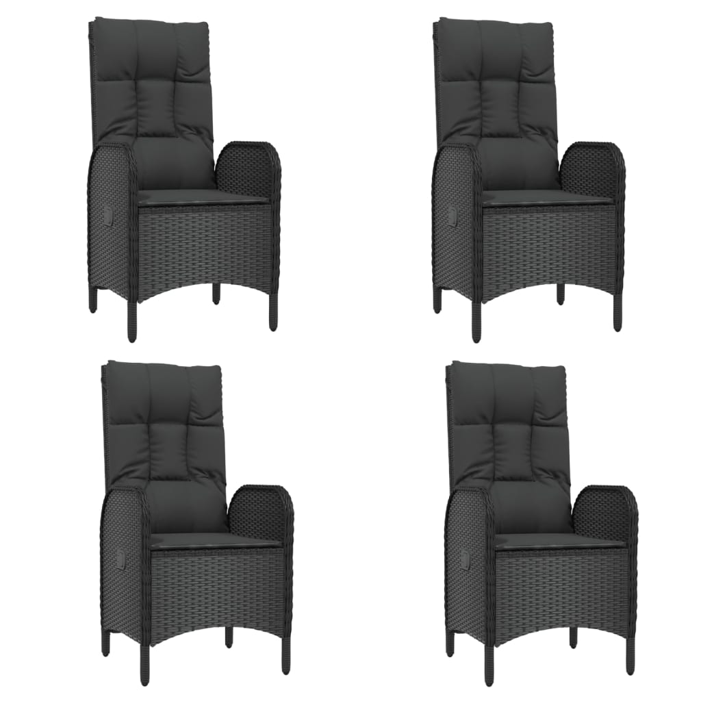 5-delige Tuinset met kussens poly rattan zwart is nu te koop bij PeponiXL, paradijselijk wonen!