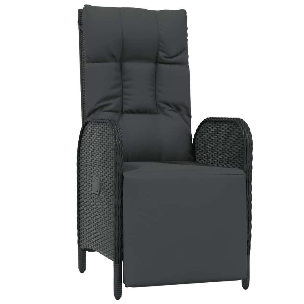 5-delige Tuinset met kussens poly rattan zwart is nu te koop bij PeponiXL, paradijselijk wonen!