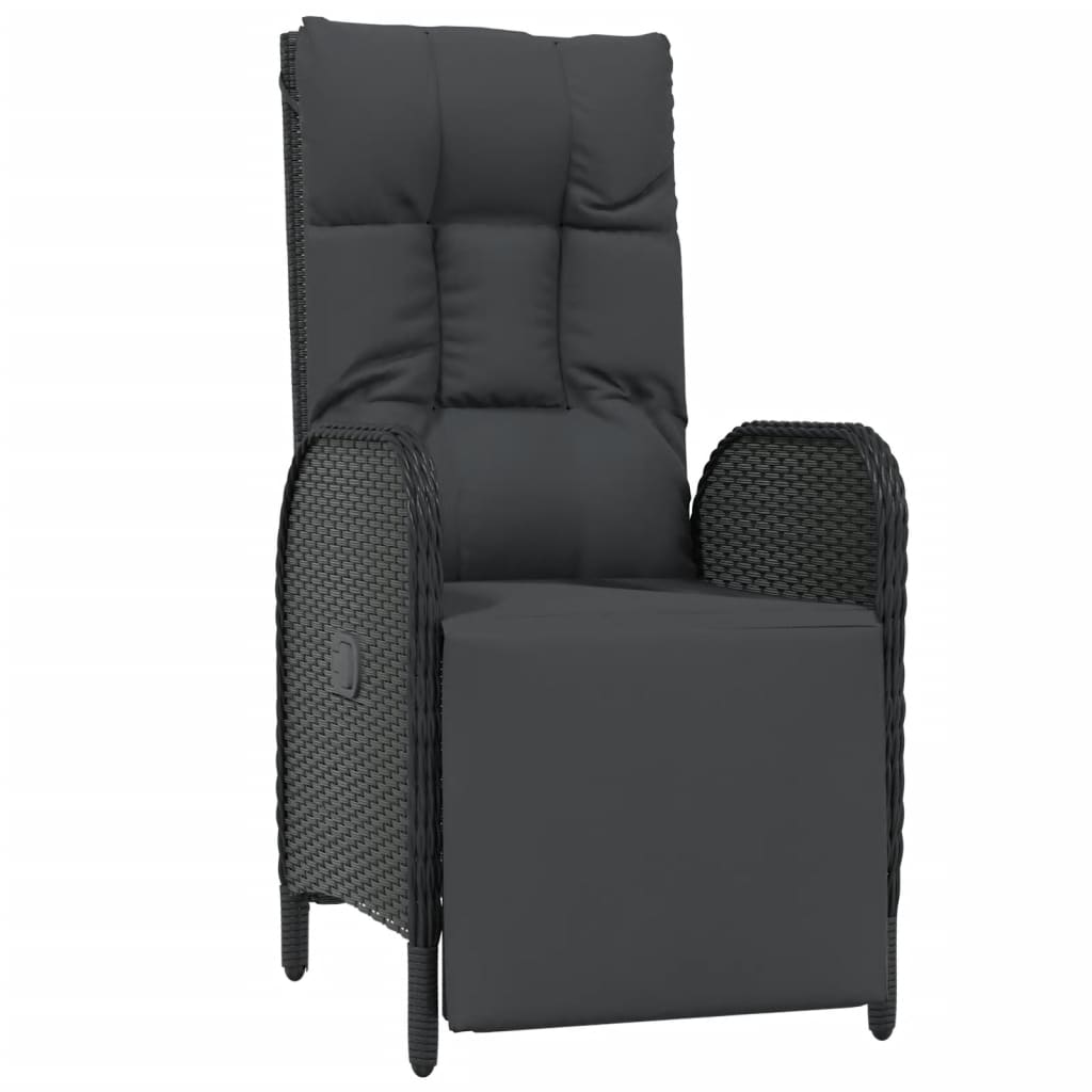 7-delige Tuinset met kussens poly rattan zwart en grijs is nu te koop bij PeponiXL, paradijselijk wonen!