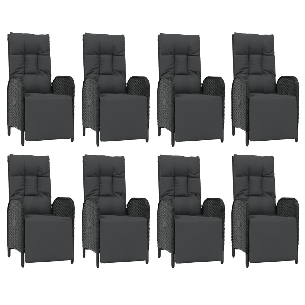 9-delige Tuinset poly rattan zwart is nu te koop bij PeponiXL, paradijselijk wonen!