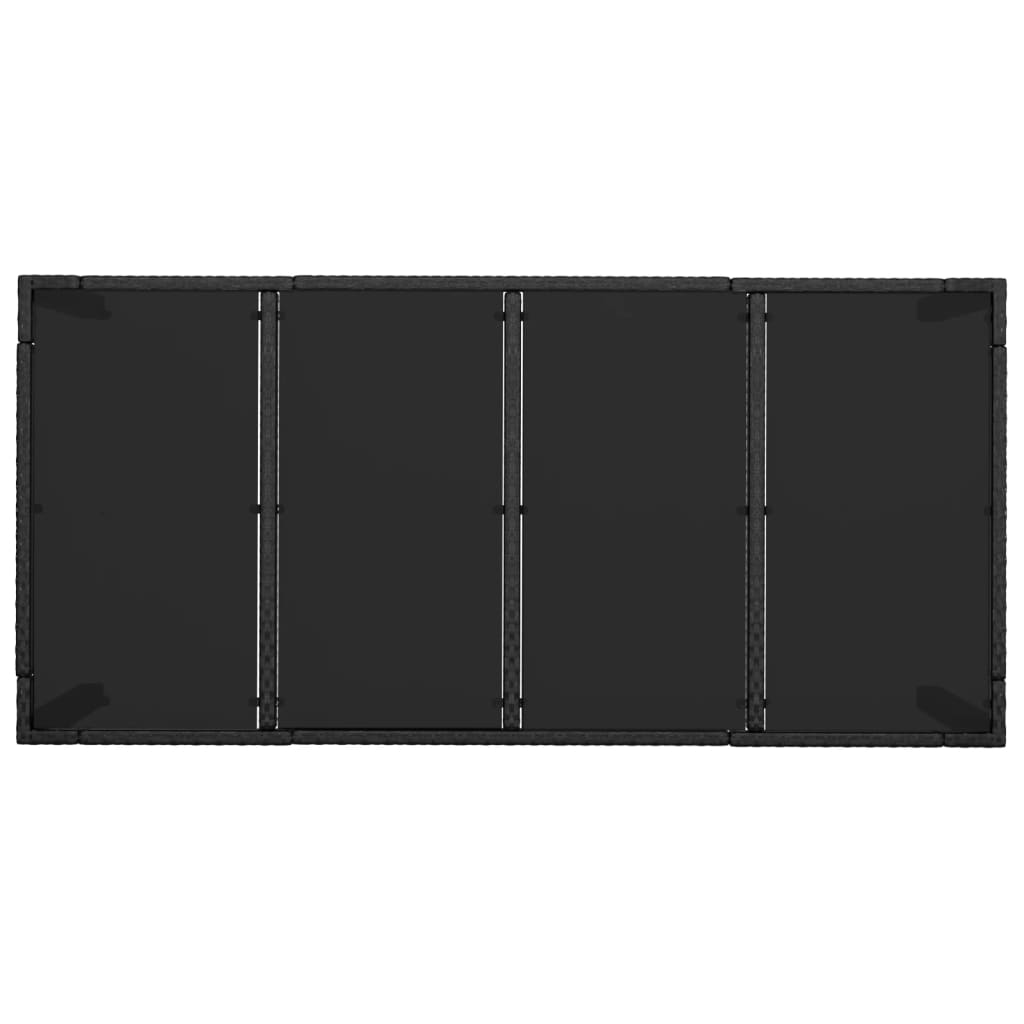 9-delige Tuinset poly rattan zwart is nu te koop bij PeponiXL, paradijselijk wonen!