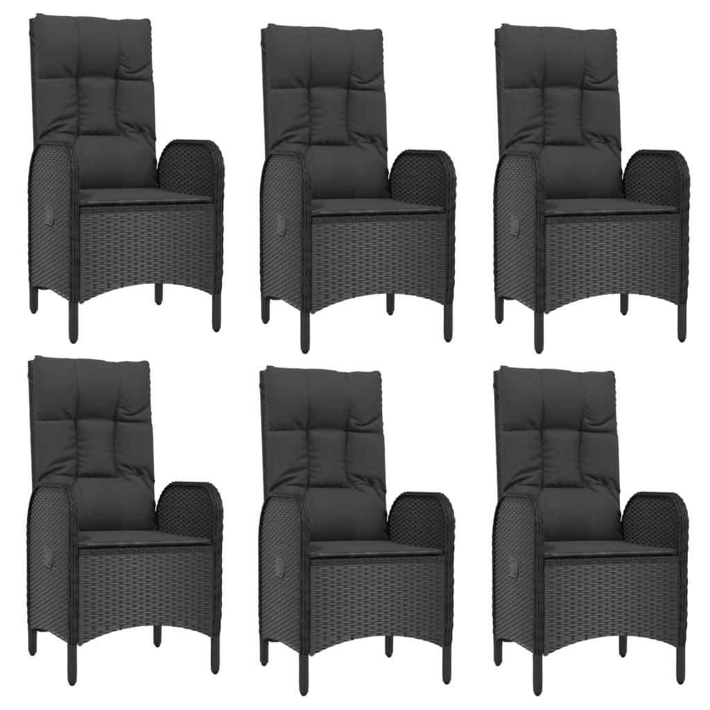 9-delige Tuinset poly rattan zwart is nu te koop bij PeponiXL, paradijselijk wonen!