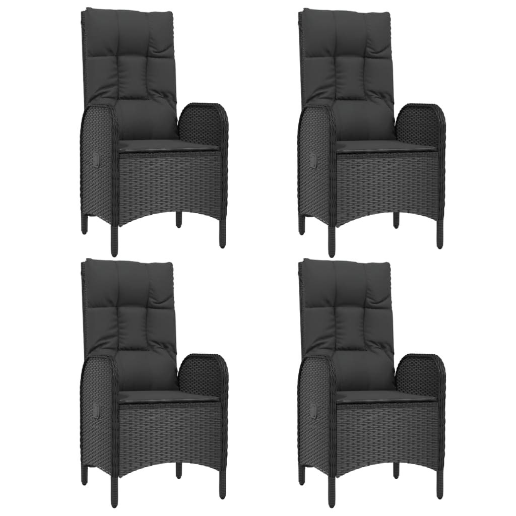 5-delige Tuinset met kussens poly rattan zwart is nu te koop bij PeponiXL, paradijselijk wonen!