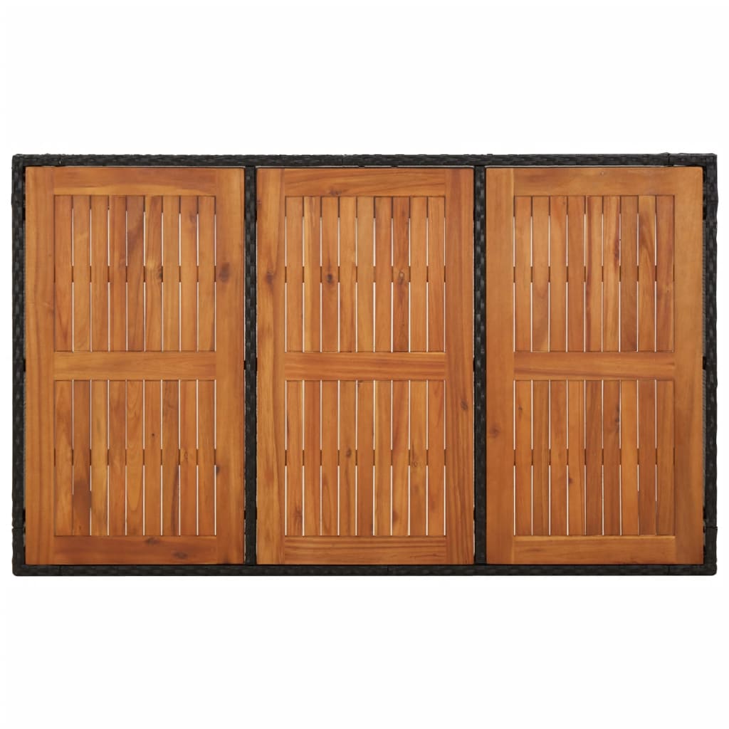 7-delige Tuinset met kussens poly rattan zwart is nu te koop bij PeponiXL, paradijselijk wonen!