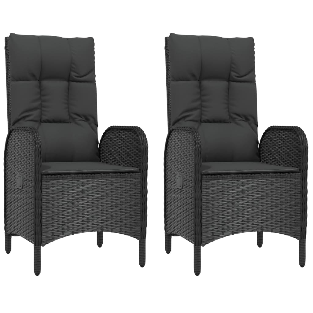 3-delige Tuinset met kussens poly rattan zwart is nu te koop bij PeponiXL, paradijselijk wonen!