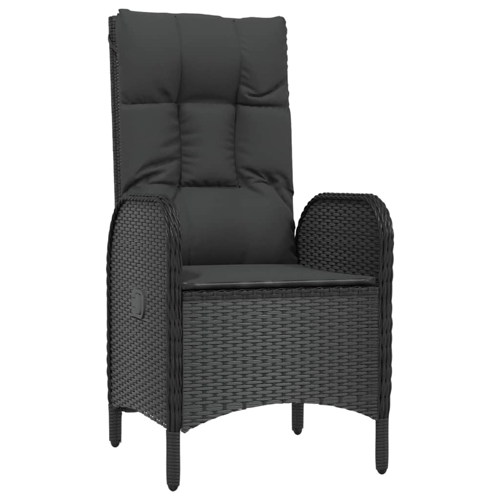3-delige Tuinset met kussens poly rattan zwart is nu te koop bij PeponiXL, paradijselijk wonen!