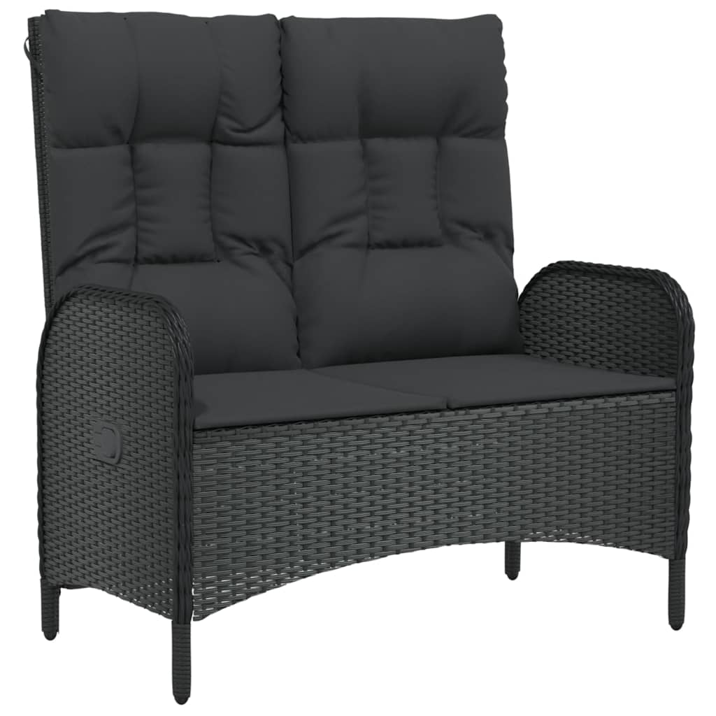 3-delige Tuinset met kussens poly rattan zwart is nu te koop bij PeponiXL, paradijselijk wonen!
